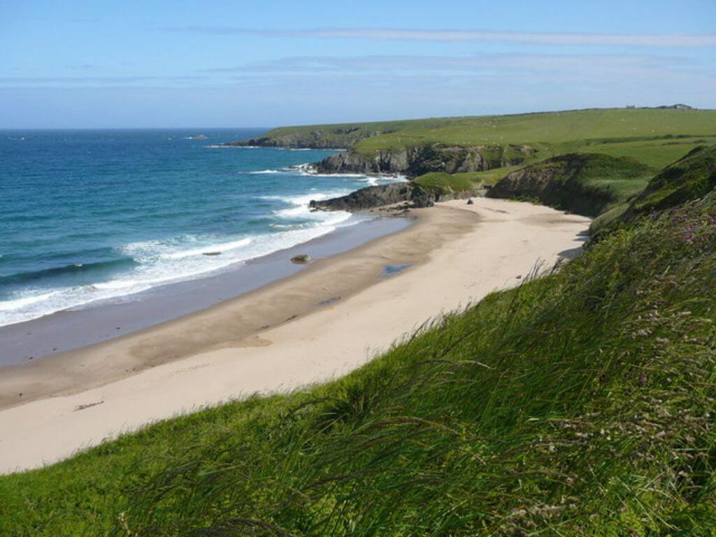 Porth Oer beach, also known as Whistling Sands on the Llyn Peninsula, North Wales